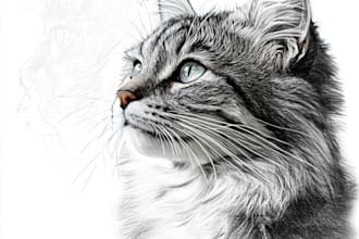 do stunning watercolor pet portrait