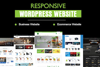 design a wordpress website or ecommerce store with elementor pro or divi builder