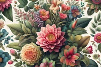 draw vector botanical illustrations of plants