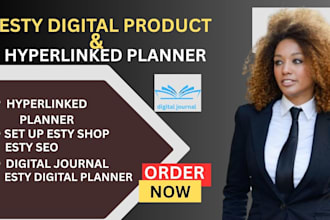 design hyperlinked planner digital product etsy digital products digital planner