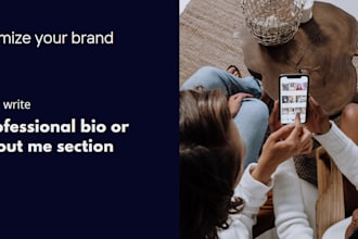 write a professional bio or about me section for your website or profile