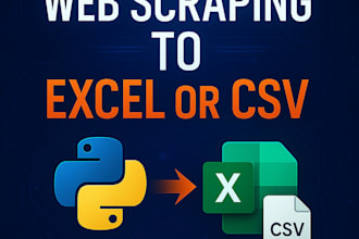 scrape website data into excel or CSV using python