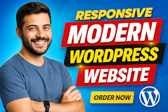 design clean and modern responsive wordpress website professionally