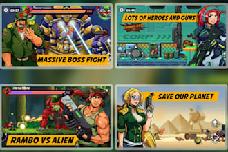 design 2d game characters, concept art, and UI assets