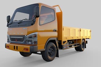 develop realistic fivem car in zmodeler, gta mods,3d truck design, car rendering