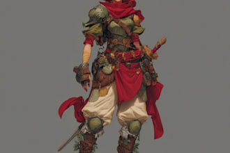 make a dnd character design and fantasy character art