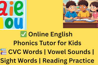 teach english, reading, and phonics to kids