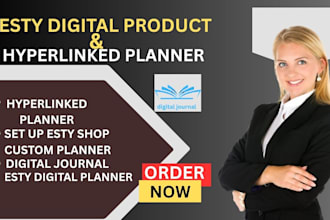 design etsy digital planner esty digital product hyperlinked planner etsy seo