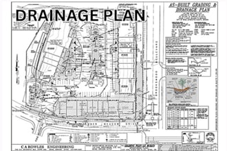 draw drainage plan, grading plan with stamp and seal for city permit