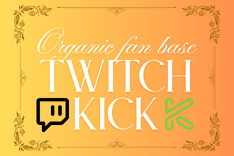 organic twitch promotion, kick promotion, to gain twitch and kick live viewers