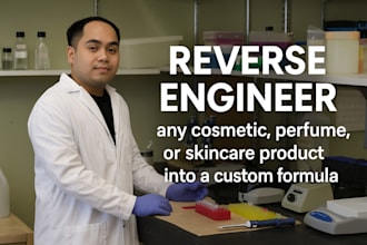 reverse engineer skincare, perfume or cosmetic product formulas for your brand