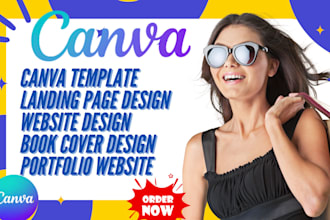 build canva website design landing page website design