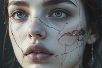 draw abstract portrait art