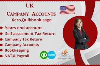 do year end accounts, bookkeeping, tax return, sa100, payroll, vat return, ct600