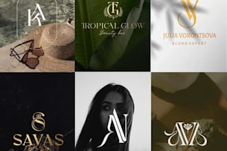 design a luxury initial letter logo for your jewelry brand