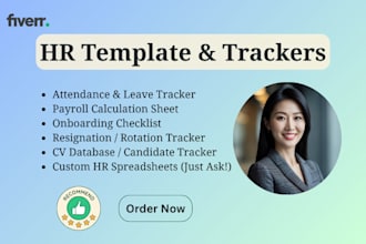 create HR templates and trackers in excel or google sheets