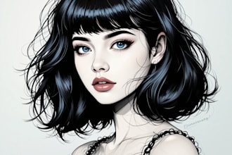 unique abstract art, portrait and digital art for you