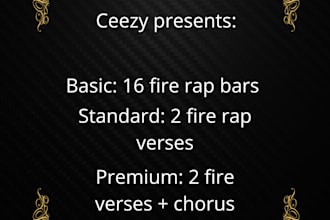 ghostwrite 16 fire rap bars in any style you want
