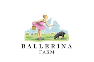 design outstanding farmer, ballerina farm, food vintage logo in 12 hours
