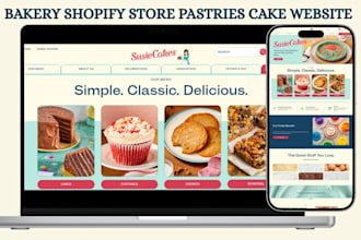 bakery shopify store pastries bakery ecommerce website cake restaurant website
