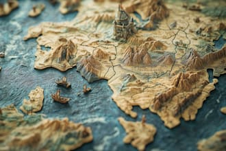draw fantasy map illustration isometric map