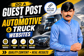 do a guest post on automotive and truck websites