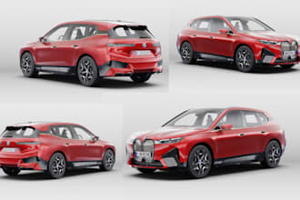 design realistic 3d car model for game, animation, 3d print stl vehicle assets