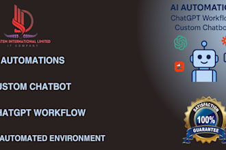 build ai automations, chatgpt workflows, and custom chatbot solutions