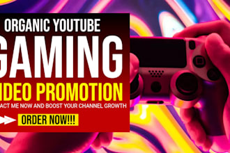 do organic youtube music, gaming, gospel, shorts video promotion