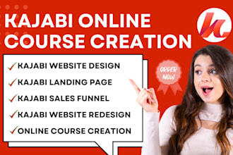 do kajabi online course, kajabi website design, kajabi landing page,sales funnel