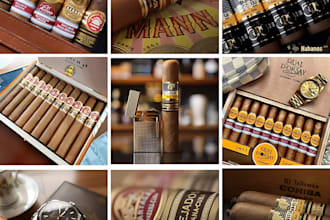 do a premium cigar band, cigar logo, cigar label and cigar box design
