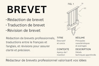 write and translate your patent application in french and english
