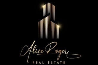 design home, property, real estate and construction logo