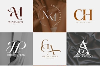 design a modern monogram and initial letter logo