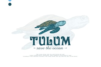 make a high quality sea monster, fishing, tortoise vintage logo