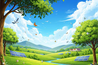 illustrate environment concept art , landscape illustration
