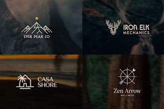 create a minimal modern line art logo