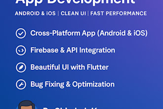 develop your android and ios mobile app using flutter with firebase