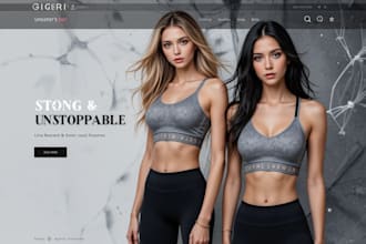 design fashion store, clothing website, jersey, activewear and boutique website