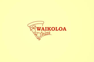 design a modern minimalist logo for your pizza or food restaurant