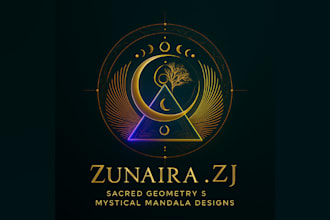 design custom mystical, mandala,  sacred geometry logo