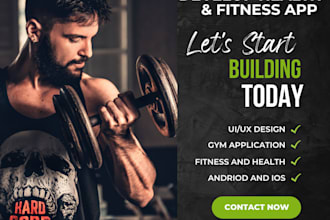 develop health and fitness app workout and gym website personal training app