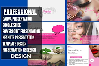 powerpoint presentation design, google slide, keynote, prezi, canva presentation