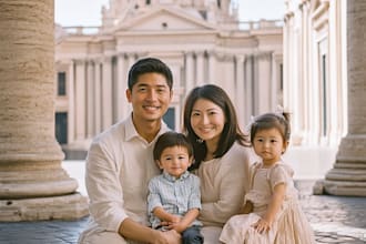 take portraits of your family in rome