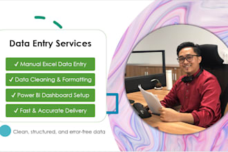 do accurate data entry, cleaning, and excel file merging