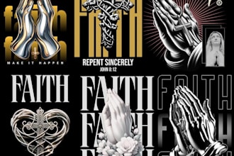 design a modern 3d church, faith, or ministry logo