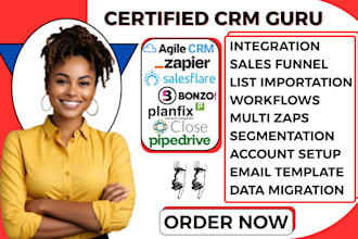 setup zapier integration close io planfix agile crm pipedrive salesflare bonzo