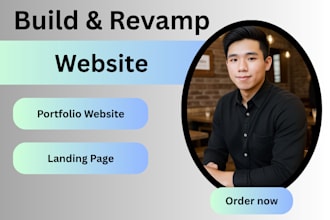 landing page and portfolio website