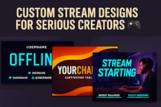 create pro twitch overlays, offline screens, and yt banners