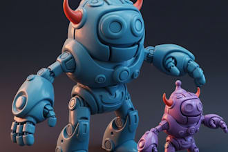 create 3d characters and cartoon models in blender